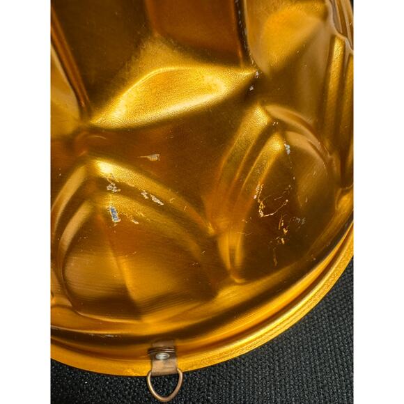 Vintage Tall Turks Head Pudding Mold in Pink Copper Aluminum - Picture 4 of 9